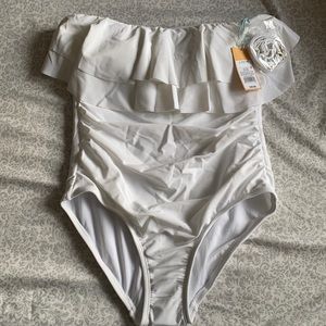 New✨ white strapless swimsuit